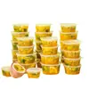 Caja de Dip Desechable para Frutas de Plaga, Caja de Salsa, Caja Congelada de Limón, Caja Pequeña de Dispensación de Condimentos para Llevar