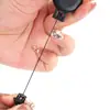 Hebilla retráctil con cierre de seguridad, fácil de tirar, cordón para doctor, porta credencial de identificación, insignia de fácil extracción, llavero retráctil de alta recuperación