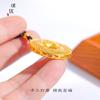 Pingente de fivela de segurança de seda com diamante dourado e areia do Vietnã de longa duração, colar de disco oco, corrente de suéter, acessórios femininos
