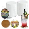 Venta Directa de Fábrica Posavasos Impresión por Sublimación Transferencia de Calor Brillante Blanco Pieza de Cerámica Colgante Se Puede DIY Fácil de Limpiar Posavasos
