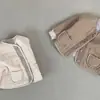 Ropa de otoño para niños estilo coreano, chaqueta de algodón con cuello en V para niños y bebés, top suave para niños