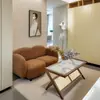 Sofá de tecido técnico para casas pequenas, adequado para quarto e sala de estar, sofá de tecido de dois lugares moderno e estiloso estilo creme