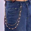 Cadena de Pantalones con Perlas y Flor de Diamantes Transfronteriza Europea y Americana Nuevo Ins Traje Accesorios de Colocación de Moda Sencilla Versátil Plegable