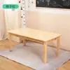 Mesas y Sillas de Madera Maciza para Jardín de Infancia, Juego de Mesa y Sillas de Aprendizaje para Niños, Mesa de Juguetes para Bebé, Escritorio, Rectangular