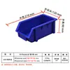 Caja de piezas de plástico combinadas engrosadas 6051, caja de clasificación de caja de tornillos con montaje posterior y boca oblicua
