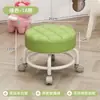 Taburete Pequeño Giratorio con Ruedas para Uso en Casa, Taburete Bajo para Niños, Silla Pequeña con Ruedas, Taburete Redondo Móvil para Sofá de Sala de Estar