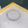 Pulsera de Zirconia Chapada en Oro Real para Mujer, Diseño de Nicho, Pulsera de Alta Gama Llena de Diamantes, Lujo Accesible, Pulsera de Estilo Genial para Niñas