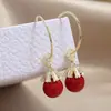 Pendientes Coreanos Dongdaemun Moda Flor de Circonita Perla Estilo Coreano de Nicho Modernos Dulces y Elegantes Pendientes