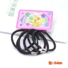 Versão coreana de etiquetas simples para acessórios de cabelo corda de cabelo 6 cartões anel de cabelo grande sem costura acessórios de cabelo loja de 2 yuans fonte de atacado