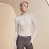 Chaqueta de cremallera de secado rápido para fitness, chaqueta deportiva de yoga para mujer, top de manga larga, alta elasticidad, cómoda, para entrenamiento diario