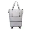 Bolsa de Viagem Multifuncional Transfronteiriça, Bolsa de Armazenamento, Grande Capacidade, Expansível, com Separação Úmido/Seco, Rodas Universais, Adequada para Viagens Longas e Curtas