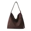 Bolso Tote de Gamuza Cruzada para Mujer 2026 Nuevo Gran Capacidad Retro Bolso de Viaje Tejido Casual Cómodo Bolso de Hombro