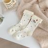 Calcetines para Mujer 2025 Otoño/Invierno Nuevos Lindos de Dibujos Animados con Puño Calcetines de Algodón a Media Pantorrilla Caídos para Mujer
