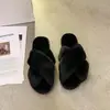 Factura Especial Comercio Exterior Comercio Electrónico Transfronterizo Interior Hogar Pantuflas Peludas Cruzadas Orejas de Conejo Punta Abierta Fabricante Dropshipping Talla Grande