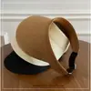 Sombrero de Paja de Verano 2026 con Parte Superior Abierta, Sombrero de Sol de Verano para Mujer Moderno y Versátil, Sombrero de Sol Enrollable, Sombrero de Paja para Mujer