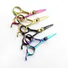 Tijeras de Peluquería Coloridas y Elegantes de 4.5 pulgadas, Tijeras para Cortar el Cabello, Tijeras Rectas, Tijeras para Flecos, Disponibles en 4 Colores