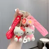 Fuyuan Llavero Personalizado Linda Chica Gato Kt Sentada Muñeca de Dibujos Animados Colgante para Coche Mochila