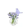 Zibo Vidro Nicho Moda Buquê de Pássaro Arranjo de Flores Enfeites de Vidro Buquê de Flores Eternas Presente Decoração de Mesa