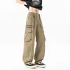 Anyang 2026 Outono Nova Marca Tendência Confortável Respirável Caminhada ao Ar Livre Casual Stretch Algodão Lavado Calças de Trabalho