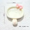 Gato de Dibujos Animados Lindo Espejo Pequeño DIY Funda para Teléfono de Crema Accesorios de Resina Pasador de Pelo Hecho a Mano Material para Accesorios de Goma para el Pelo