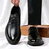Zapatos de vestir formales con cordones para hombre más vendidos en Amazon y AliExpress, zapatos de hombre de cuero genuino, directo de la fábrica fuente