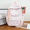 Mochila Trendy Estilo Coreano con Estampado de Estrellas de Alto Valor para Estudiantes Casual Simple de Gran Capacidad para Viajes
