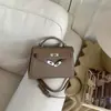Bolsa Kelly Minimalista de Alta Qualidade, Bolsa de Mão e Bolsa Transversal de Luxo Leve, Padrão Elegante de Crocodilo, Bolsa Transversal Elegante de Luxo Leve