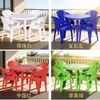 Mesas y sillas de puesto de comida callejera plástico mesa engrosada puesto de mercado nocturno barbacoa protección solar exterior comercial silla de playa combinación de mesa redonda