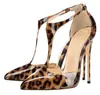 Abastecimiento transfronterizo Zapatos de moda europeos y americanos Puntiagudos Dorados Romanos Tacón de aguja Zapatos de mujer AliExpress Talla grande Tacones altos