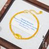 Pulsera Redonda de Marca con Arena Dorada Chapada en Oro Estilo Familiar Puzuo Zhou Estilo Chino Nuevo Retro con Pequeñas Piedras Pulsera de Gipsófila para Mujer