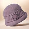 Conjunto de gorro y bufanda para madre de otoño e invierno de mediana edad y anciana, gorro de punto de lana cálida y gruesa con forro polar, gorro de lavabo para mujer de invierno