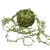 DIY Hojas de Ratán Verde Decoración Estilo Bosque Verde Cuerda Cuerda de Cáñamo Materiales Tejidos a Mano Artefacto de Joyería Hojas
