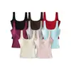 Ap26022-26 Top Regata Acolchoado de Cor Doce da Primavera, Costas Nuas Integradas, Roupa de Fora, Top de Base