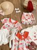 Conjunto de Serie Conejo Rojo para Niñas Qiuduomeng Vestido de Dibujos Animados para Niños Camiseta de Bebé Camiseta de Verano Pantalones Cortos