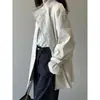 Gabardina corta casual de otoño con cuello mao estilo británico Beishan Tongshu para mujer, holgada, con cinturón 82585