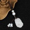 Llavero Colgante Creativo de Jade Blanco Afgano de los Doce Signos del Zodiaco para Hombres y Mujeres Regalos Venta al por Mayor Suministro en Vivo