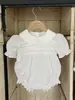 26 Verano Delgado Algodón Niñas Blancos Bodis Japonés Coreano Bebé Muñeca Cuello Encaje Mameluco Niños Vestido de Princesa
