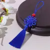 Mini Borla Nudo Chino Colgante No. 7 Colgante para Teléfono Móvil Nudo Chino Pequeño de 6 Placas Marcapáginas Antiguo Colgante con Borla Venta al por Mayor