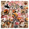 50 Hojas Retro Vaquero Occidental Country Americano Vaquera Pegatinas para Planificador Pegatinas DIY Anti-Equipaje
