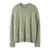 Suéter de Cachemira para Mujer 100% Cachemira Pura Hilo Grueso Casual Holgado Moda Casual Cuello Redondo Jersey Suéter Tejido