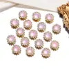 8-12mm Flor de Girassol Redonda Base Dupla Camada Flores Strass Artesanal DIY Costura à Mão Strass Flor de Ameixa Strass de Água Acessórios para Roupa