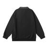 Sudadera Retro Americana Falsa de Dos Piezas con Media Cremallera y Cuello Polo para Mujer, Estilo Preppy Holgada Unisex Miu Camiseta de Manga Larga