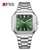 Nuevo Producto Ofns Reloj de Cuarzo Versátil para Hombre Luminoso para Exteriores Calendario Impermeable Tendencia para Viajes Cotidianos Correa de Acero Reloj para Hombre