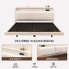 Cama de Ferro Forjado Cama de Casal Quarto Principal Aço Inoxidável Cama com Estrutura de Ferro Suspensa Cama com Estrutura de Aço Espessada Cama Suspensa Moderna Simples