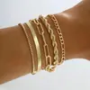 Comércio Exterior Transfronteiriço Terno Joias Pulseira Personalizada Nova Liga Combinação Pulseira Conjunto de Seis Peças Venda Quente