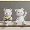 Figurita Pequeña Oso Sentado Violento Pisapapeles Estantería Decoración del Hogar Sala de Estar Dormitorio Estudio Regalo de Cumpleaños Graduación para Niñas