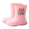 Botas de Lluvia Estilo Deportivo de Media Pantorrilla para Niños Mayores y Estudiantes de Primaria, Disponibles en Stock, para Niños y Niñas, Antideslizantes, Ligeras, Dropshipping