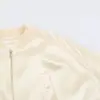 Venta al por mayor transfronteriza 2026 Moda europea y americana casual holgada chaqueta bomber con cremallera y cuello alto para mujer, B483150