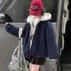 Abrigo de Invierno para Niña con Forro Acolchado, Suéter Grueso de Piel, Chaqueta de Vuelo Reversible con Solapa para Niños para Invierno 2025