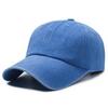 Boné de beisebol estilo coreano retrô, jeans lavado antigo, masculino e feminino, com placa leve, curvado, moderno